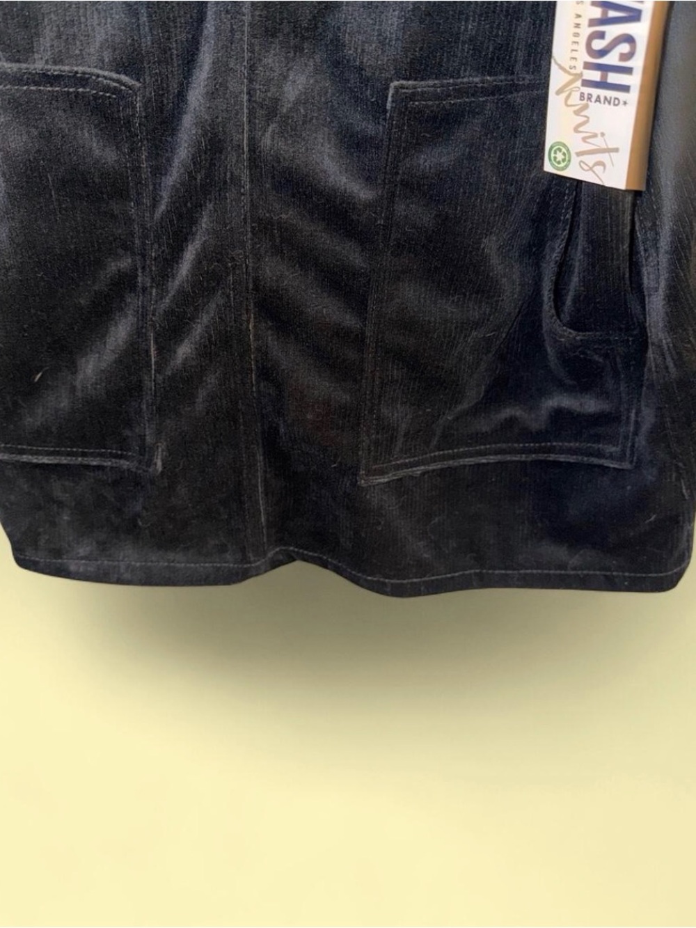 Rewash Black Velvet Overall Dress Size Medium - Picture 2 of 2
